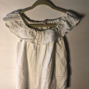 NEW - J. Crew off the shoulder white cotton T